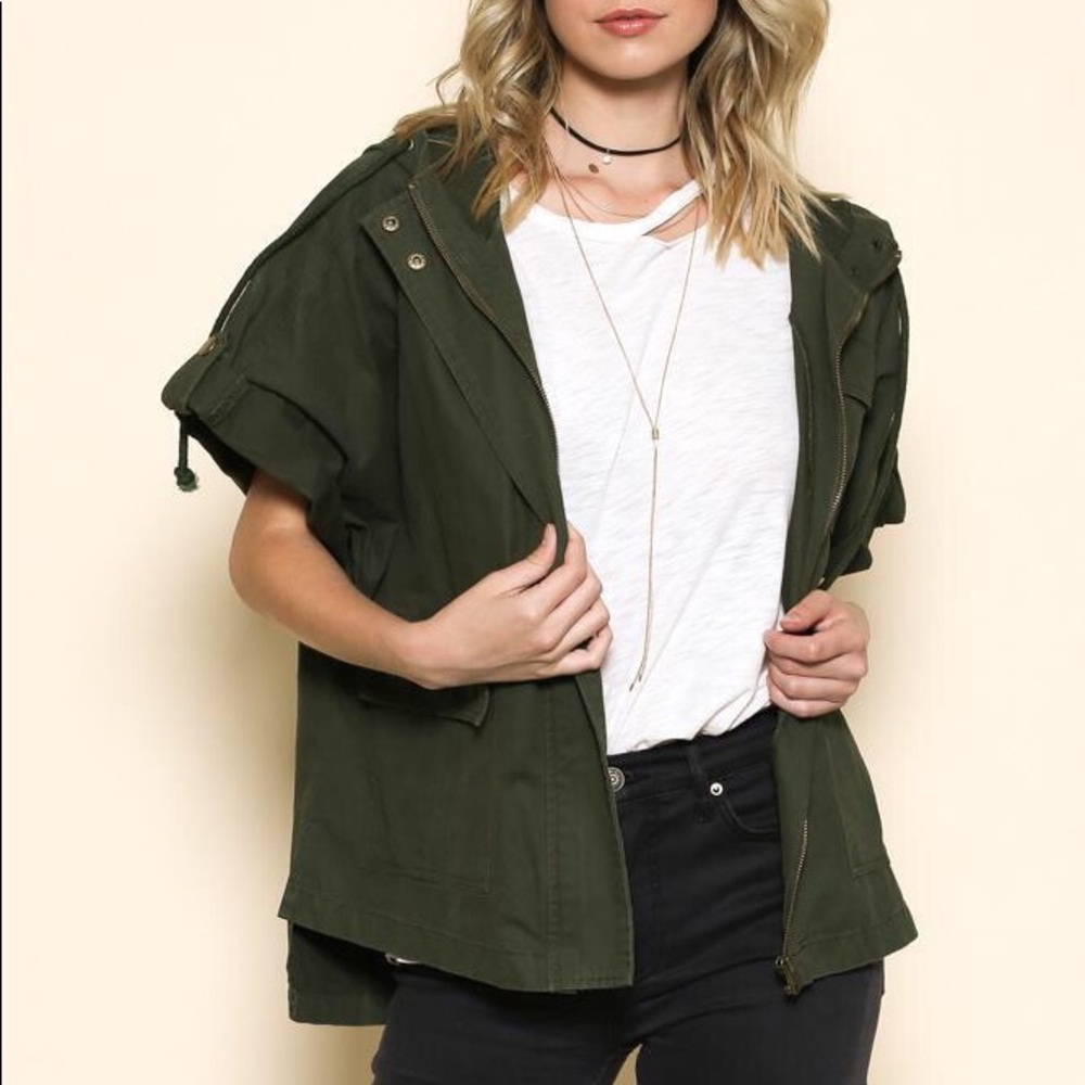Boxy short sleeve army Jacket